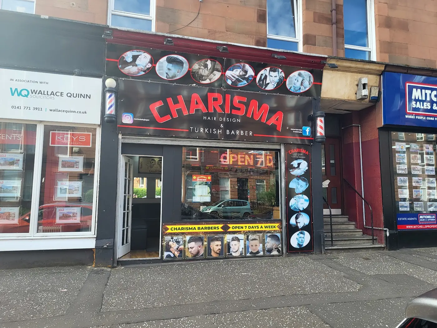 Charisma DapperHouse Turkish Barbers shopfront and lookbook wall, Alexandra Parade